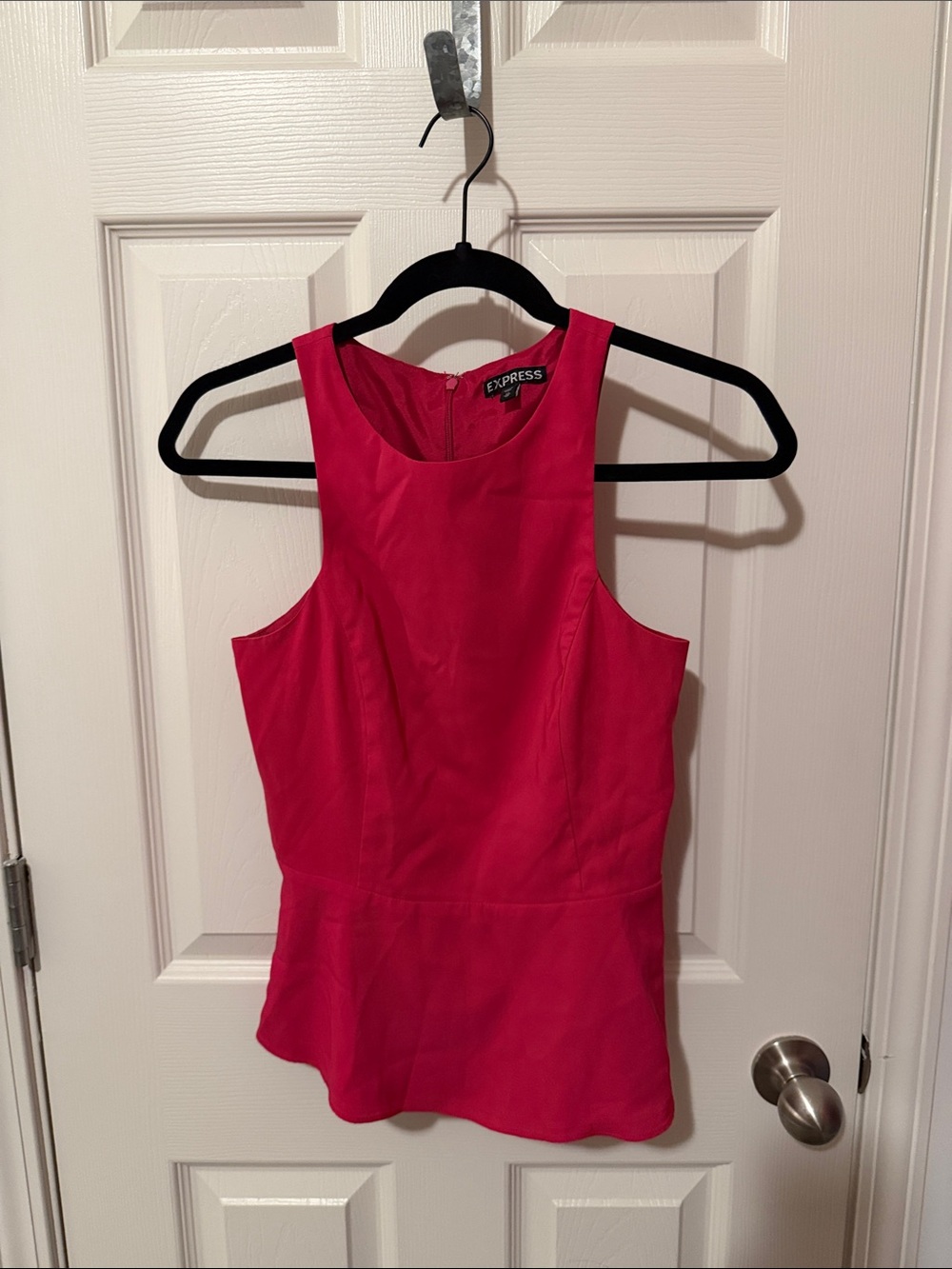 Express Hot Pink Sleeveless Peplum Camisole